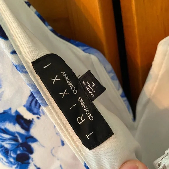 Trixxi Blue Floral Dress - Picture 5 of 5